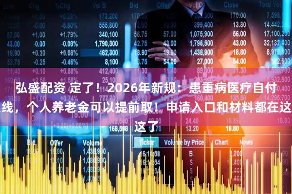 弘盛配资 定了！2026年新规：患重病医疗自付超线，个人养老金可以提前取！申请入口和材料都在这了